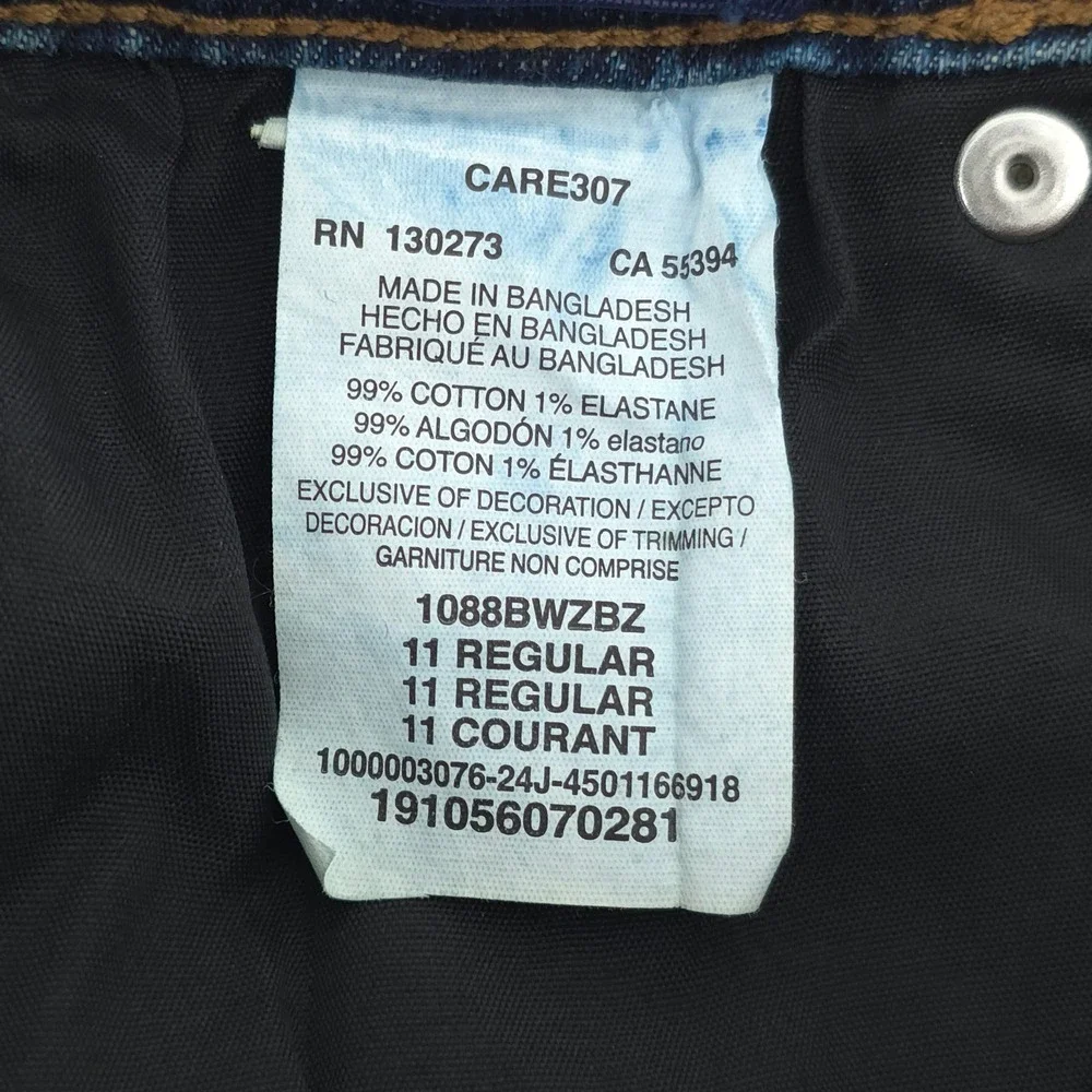 Wrangler Boys Jeans Retro Slim Straight 11 Regular Blue Denim Western Cowboy